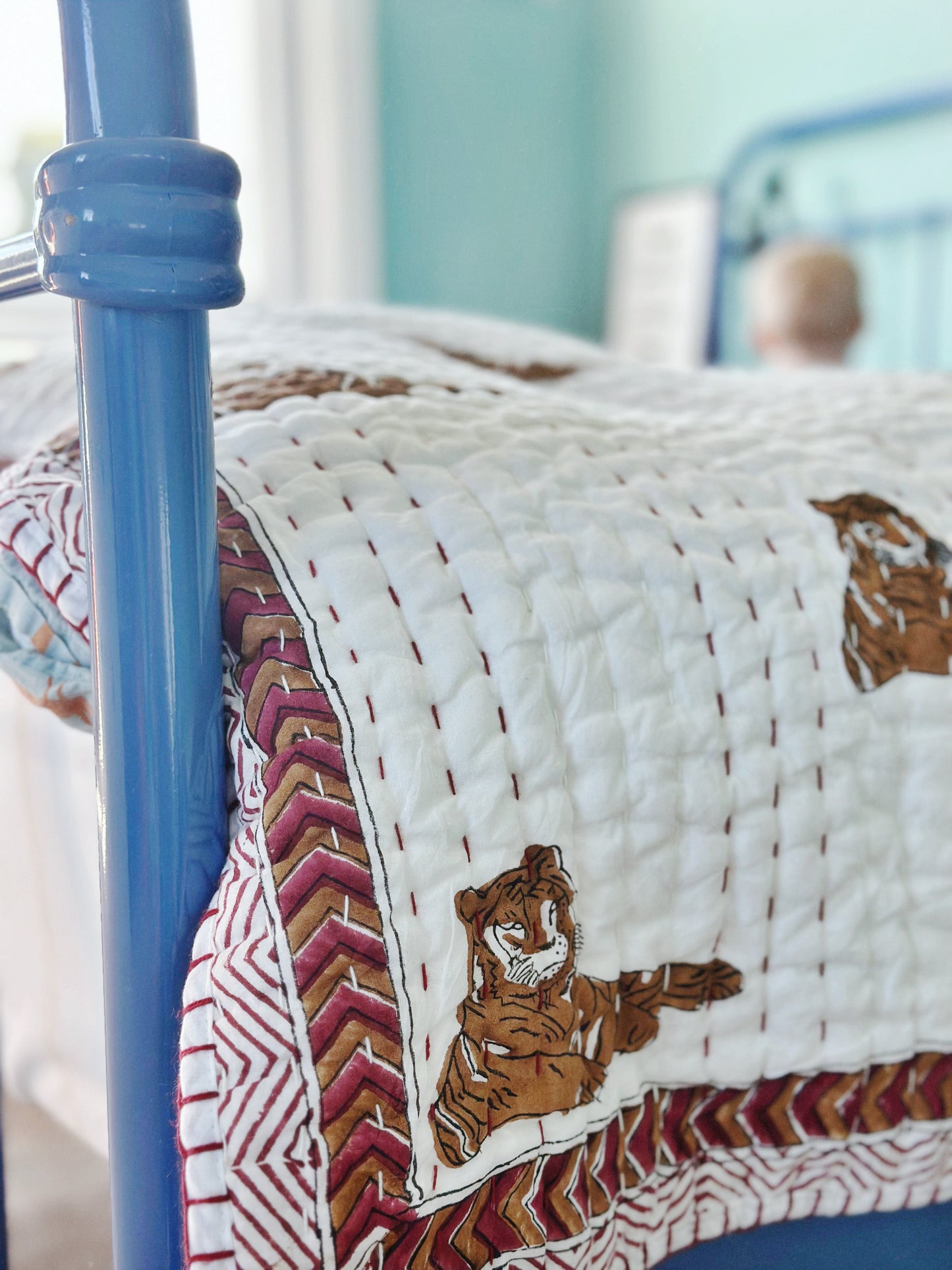 CHILDRENS TIGRIS QUILTED BEDSPREAD
